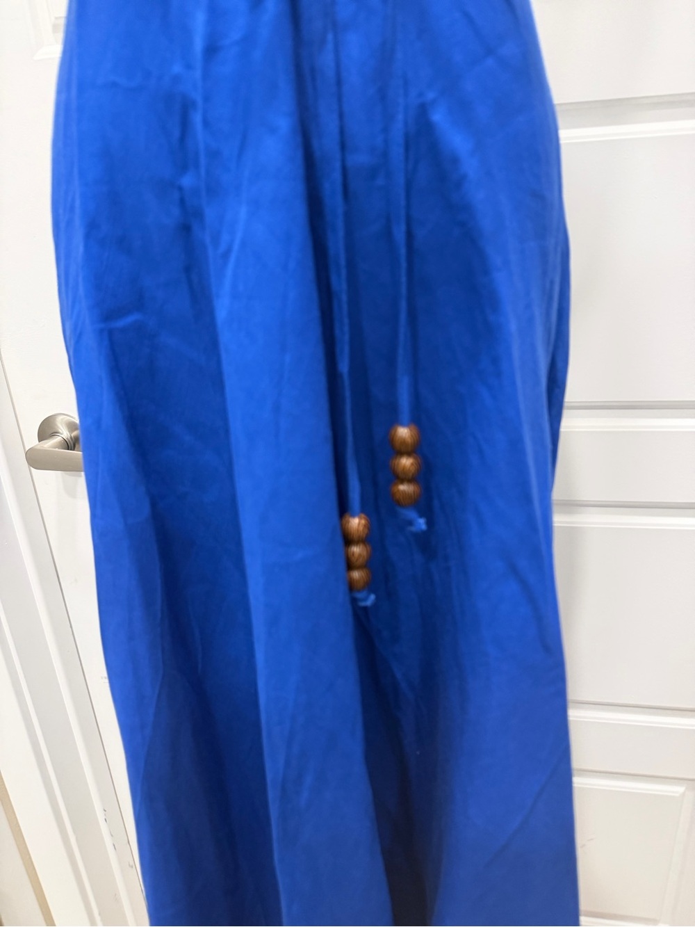 Zara Blue Halter Maxi Dress with Tie Waist - Picture 5 of 11